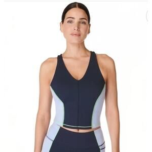 Sweaty Betty Power Racerback Bra Tank Breeze Blue Size Medium